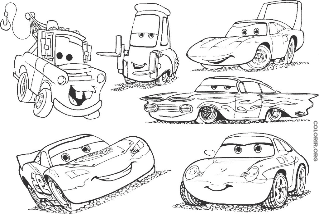 Desenhos do Carros para colorir